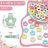 200Pcs Acrylic Bead Frame MACR-UN0001-04-3