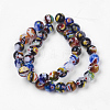 Handmade Millefiori Glass Beads Strands LK-F011-01-5
