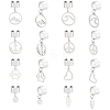 8 Pairs 8 Styles 304 Stainless Steel Cuff Earings EJEW-UN00005-1