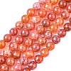 Natural Fire Crackle Agate Beads Strands X-G-G212-8mm-10-1