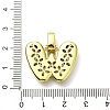 Brass Micro Pave Clear Cubic Zirconia Pendants KK-M279-01G-W-3