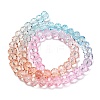 Transparent Painted Glass Beads Strands DGLA-A034-T8mm-A19-5