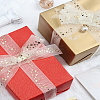 20 Yards Hot Stamping Star Polyester Chiffon Ribbons SRIB-LP0001-03-3