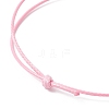 2Pcs 2 Style Heart & Skeleton Key Alloy Enamel Braided Bead Bracelets Set BJEW-JB09771-6