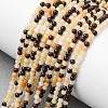 Natural Red Bloodstone and Yellow Jade Beads Strands G-Z116-A17-2mm-1