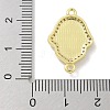 Brass Pave Shell Hamsa Hand Connector Charms with Crystal Rhinestone KK-M300-21G-3