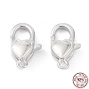 Anti-Tarnish Rhodium Plated 925 Sterling Silver Lobster Claw Clasps STER-K173-16P-3