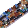 Natural Dyed & Heated Multi-Color Agate Beads Strands G-F596-36-2mm-1