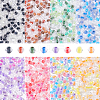 8 Bags 8 Colors Rhombus Transparent Glass Beads GLAA-PH0004-16-1