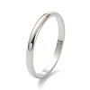 Non-Tarnish 2mm Polished Plain Dome Finger Ring for Girl Women RJEW-C012-05C-P-3