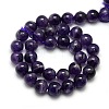 Natural Amethyst Round Bead Strands G-L170-12mm-02-3