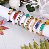 Chunky Curved Tube Beads Stretch Bracelets Set BJEW-SW00016-6