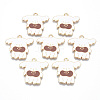 Alloy Enamel Pendants X-ENAM-T011-35KC-RS-1