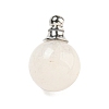 Natural Quartz Crystal Perfume Bottle Pendants G-K338-22P-03-1