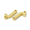 Rack Plating Brass Connector Charms KK-C007-38G-J-3