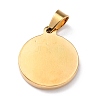 304 Stainless Steel Pendants STAS-J036-010G-2