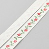 Flower Pattern Cotton Ribbon OCOR-WH0101-181B-1