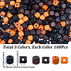 300Pcs 3 Colors Dyed Natural Wood Beads WOOD-SP0001-90-2