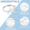 1Pc Adjustable Rhodium Plated 925 Sterling Silver Ring Findings STER-UN0001-19-5
