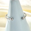 304 Stainless Steel Open Cuff Rings for Women RJEW-F170-02P-5