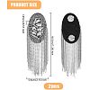 SUPERFINDINGS 2Pcs Detachable Iron Tassel Epaulettes FIND-FH0005-44P-2