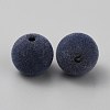 Flocky Plastic Beads KY-WH20003-06C-2