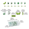 40Pcs 4 Styles Saint Patrick's Day Theme Spray Painted Natural Wood Beads WOOD-FS0001-13-3