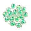 UV Plating Rainbow Iridescent Acrylic Beads OACR-F004-07I-3