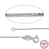 Rhodium Plated 925 Sterling Silver Box Chain Necklaces STER-F039-45cm-03P-1