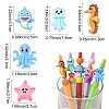15Pcs 5 Styles Silicone Beads SIL-YW0002-38-3