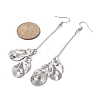 201 Stainless Steel Geometry Long Dangle Earrings with 304 Stainless Steel Pins EJEW-JE05417-3