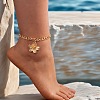 Flower Alloy Charm Twisted Chain Anklets for Women FS-WGA4657-01-1