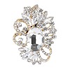 Alloy Rhinestone Brooch for Backpack Clothes PW-WG4AA4A-07-1