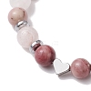 Gemstone Braided Bead Bracelets for Women Girl BJEW-JB11141-03-3