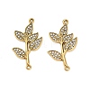 304 Stainless Steel Crystal Rhinestone Connector Charms STAS-U047-30G-1