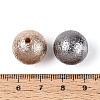 Textured Plating Opaque Acrylic Beads PACR-T019-02M-4