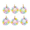 Glass Seed & Acrylic Pendants PALLOY-JF04485-1