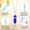 SUPERFINDINGS 10Pcs 10 Colors Bullet Glass Pointed Pendants GLAA-FH0001-49-4