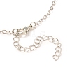 Rack Plating Alloy Heart Pendant Necklaces Sets NJEW-B081-06-10
