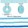 3 Strands 3 Colors Flat Round Handmade Polymer Clay Beads CLAY-SC0001-68B-02-2