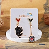 Alloy and Enamel Pendant Stud Earrings PW-WG4DFCE-03-1