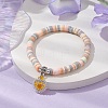 Natural Gemstone & MIYUKI Seed Beads Heart Charm Bracelets BJEW-MZ00084-07-2