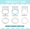 4 Sets 2 Colors Acrylic Finger Rings for Women RJEW-GO0001-23-2