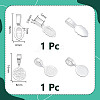 2Pcs 2 Style 925 Sterling Silver Pinch Bails STER-NB0001-14-2