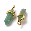 Natural Green Aventurine Pointed Pendants G-K329-37G-3