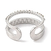 304 Stainless Steel Open Cuff Ring for Women RJEW-F166-09P-02-3