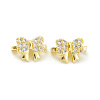 Rack Plating Brass Pave Cubic Zirconia Slide Charms KK-G464-05G-2