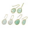 Natural Amazonite Dangle Earrings EJEW-L228-01D-1
