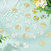 40Pcs 2 Colors Brass Filigree Pendants KK-DC0002-08-5