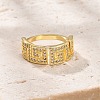 Rack Plating Brass Micro Pave Cubic Zirconia Cuff Finger Rings for Women RJEW-M028-105G-3